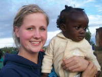 Rebecca and Baby Mercy at the ophanage in Malawi